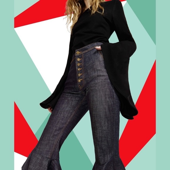 Incredible Ellery high waist denim flares 24 - Picture 8 of 11
